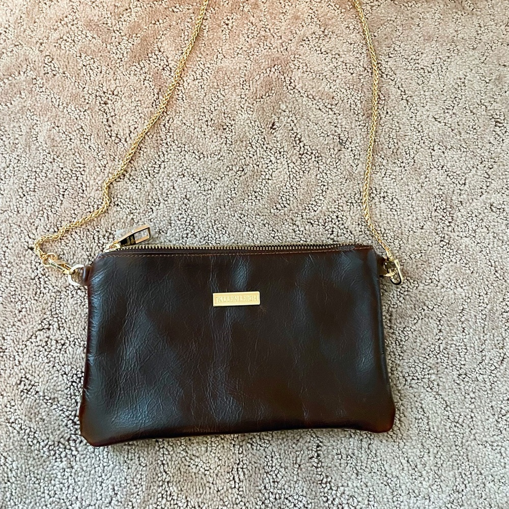 J’Allen Leigh small dark brown leather purse. NEW